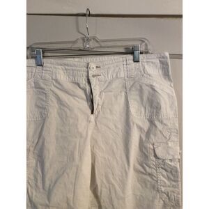 Women's Khakis & Co White Plus size 18 Cotton Blend Shorts Cargo